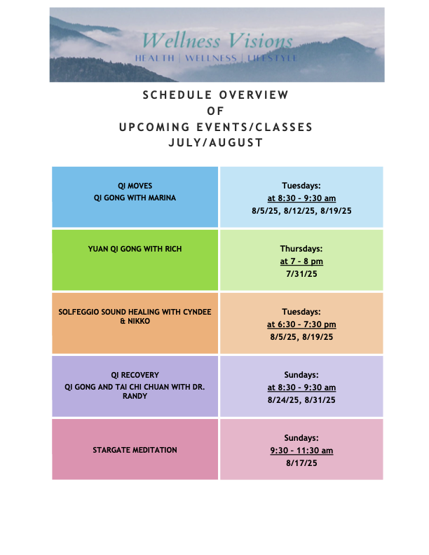 Events Classes July August 2025 Events Classes July August 2025
