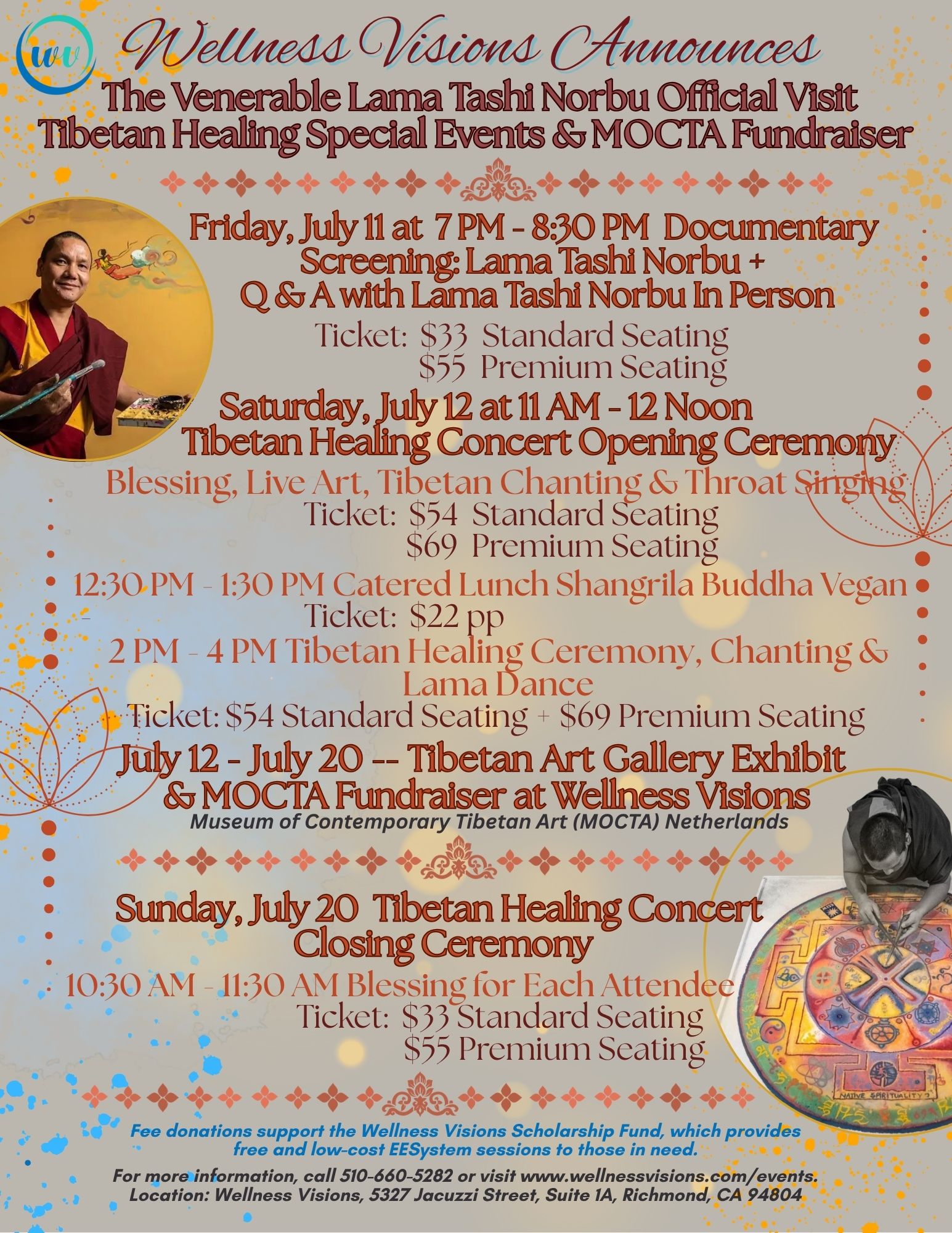 Lama Tashi Norbu Visit-Tibetan Healing Special Events & Fundraiser-July 2025