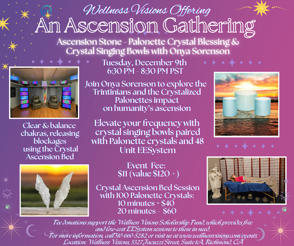 Wellness Visions Ascension Gathering w Onya Sorenson and Palonette Crystals Dec