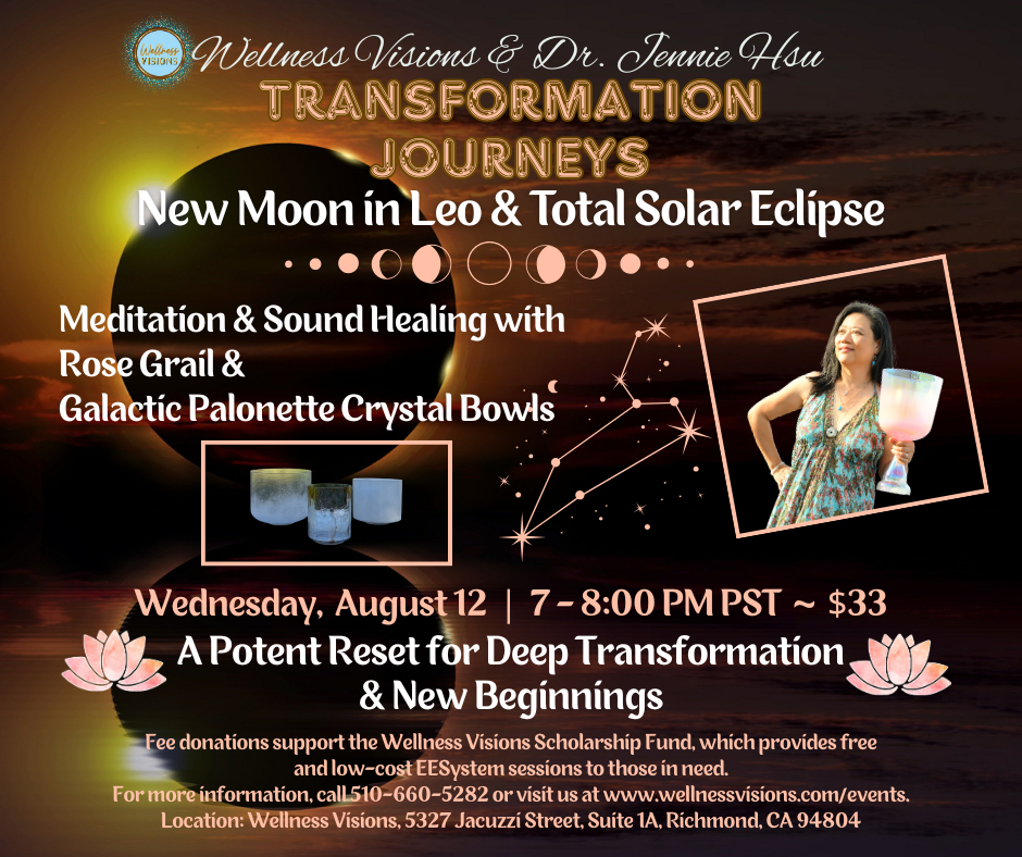 New Moon in Leo and total eclipse Transformation Journey August 12