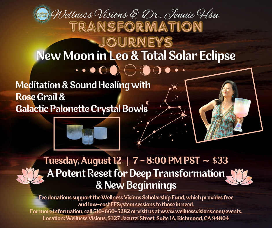 New Moon in Leo and total eclipse Transformation Journey August 12